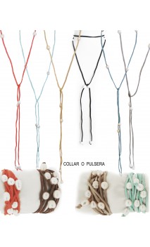 Collar Pulsera Multiposicion De 8 Perlas
